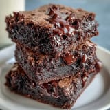 Chewy, homemade brownie cookies from box mix, studded with melty chocolate chips for extra indulgence.  