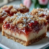 Rhubarb Custard Bars with Shortbread