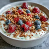 Indulge in a thick, delicious Skyr Protein Smoothie Bowl, perfect for breakfast.
