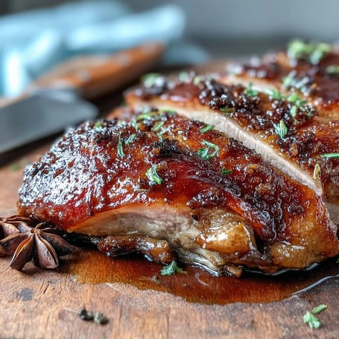 Golden-brown Five-Spice Roast Ducks resting after oven roasting, ready to be sliced for dinner.