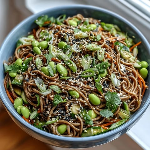 Soba Noodle Bowl Sesame Dressing