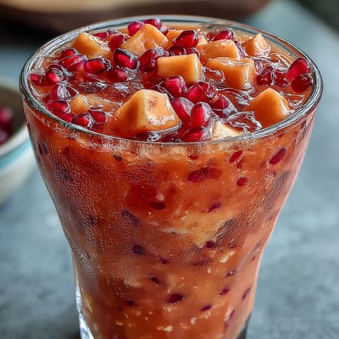 Vibrant homemade Mango Dragonfruit Starbucks Refresher with frozen tropical fruit, citrus, and grape juice over ice.