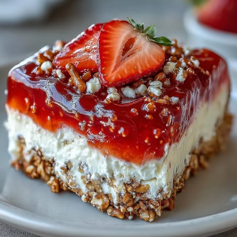 Memorial Day Strawberry Pretzel Salad
