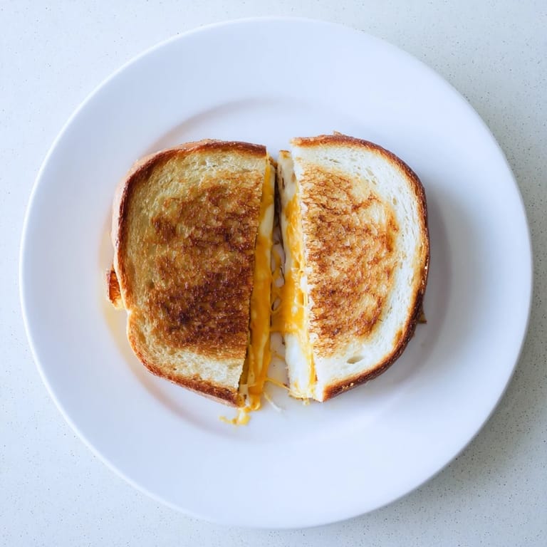 Serve this warm, savory Triple Cheese Sourdough Grilled Cheese alongside a comforting bowl of tomato soup.