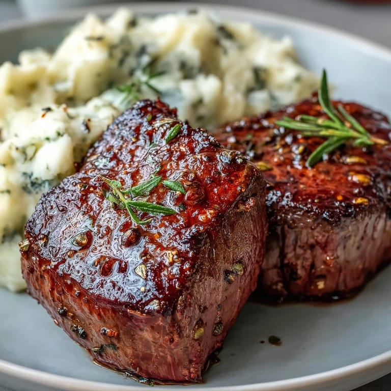 Hearty Venison Steaks with Caraway Crushed Swede served alongside sautéed winter greens for a cozy meal.