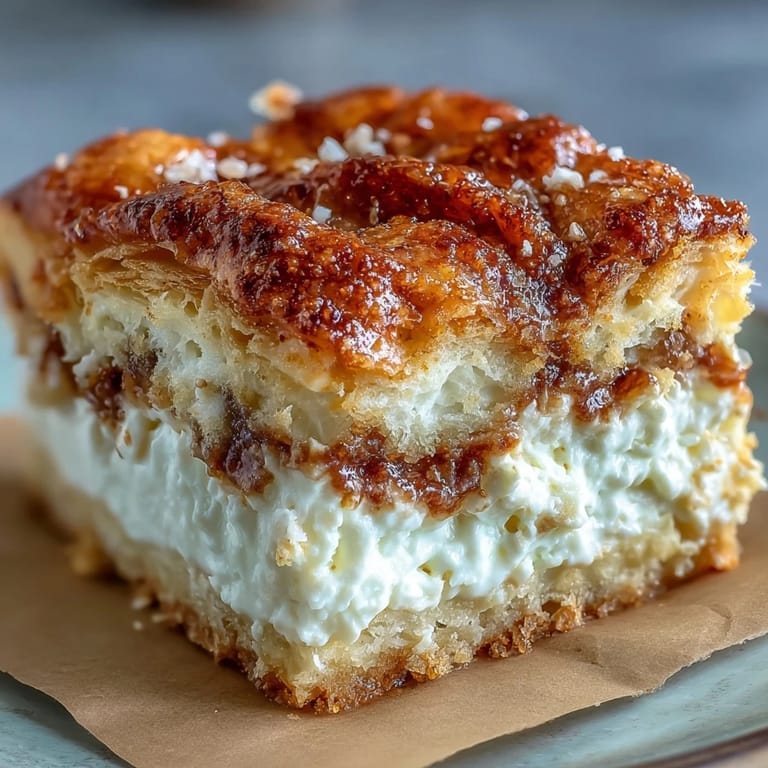 Creamy cheesecake filling layered between buttery crescent dough and a cinnamon-sugar crust in this easy Cinco de Mayo dessert.
